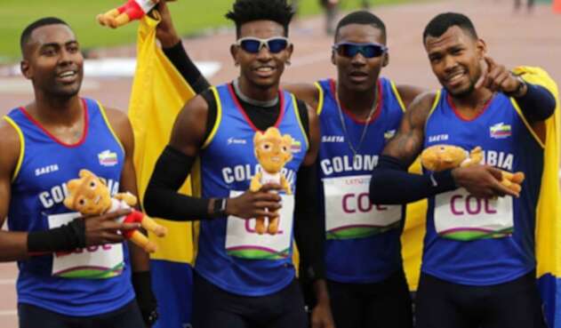 El equipo colombiano de relevo. El equipo colombiano de relevo.