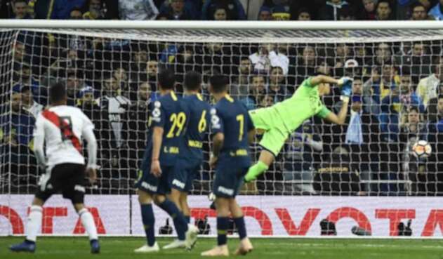 Juan Fernando Quintero, en la final de la Copa Libertadores contra Boca Juniors. Juan Fernando Quintero, en la final de la Copa Libertadores contra Boca Juniors.