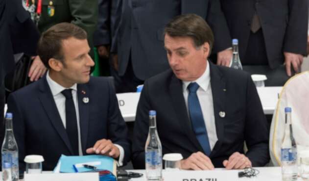 Emmanuel Macron y Jair Bolsonaro Emmanuel Macron y Jair Bolsonaro