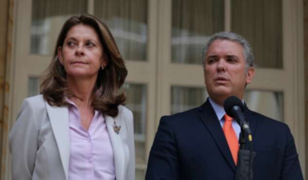 Marta Lucía Ramírez e Iván Duque, vicepresidenta y presidente de la República, respectivamente