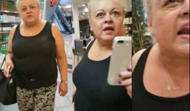 Mujer que increpa a Martín Santos