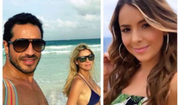 Sandra Mazuera y Pedro Palacio con su exnovia