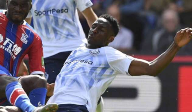 Yerry Mina, defensor colombiano. Yerry Mina, defensor colombiano.