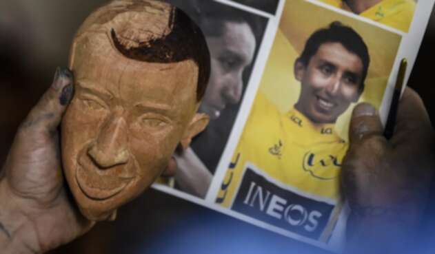 Egan Bernal en madera