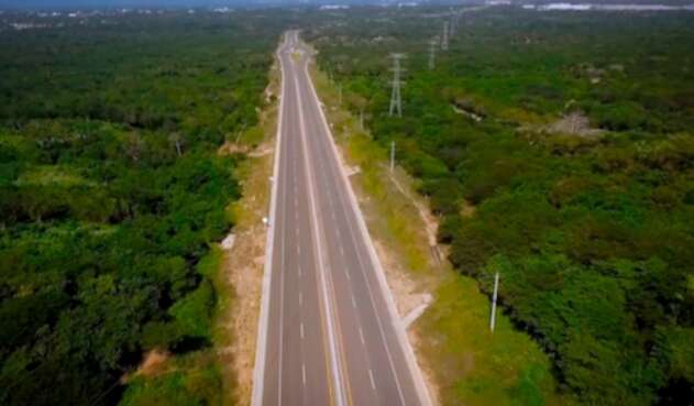 Una de las vías que en la Costa Caribe conduce a Barranquilla