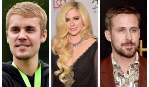 Justin Bieber, Avril Lavigne y Ryan Gosling
