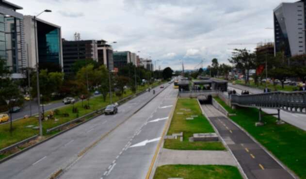 La calle 26, en Bogotá La calle 26, en Bogotá