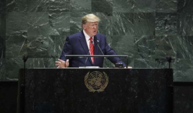 Donald Trump, presidente de Estados Unidos, en la Asamblea General de la ONU, en Nueva York (Estados Unidos) Donald Trump, presidente de Estados Unidos, en la Asamblea General de la ONU, en Nueva York (Estados Unidos)