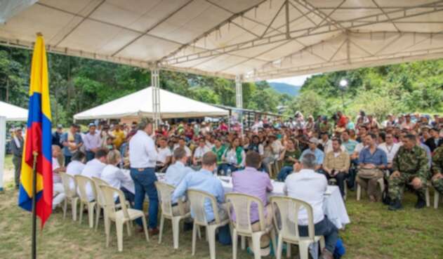 El presidente Iván Duque en Miravalle (Caquetá)