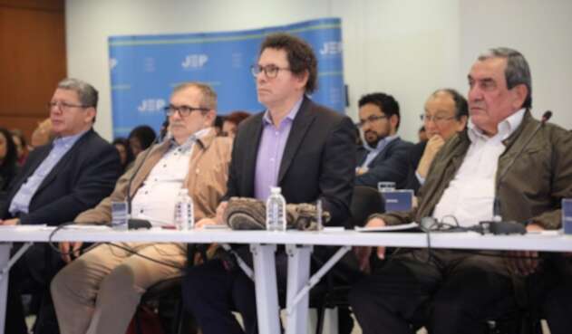 Los integrantes del partido Farc compareciendo ante la JEP Los integrantes del partido Farc compareciendo ante la JEP