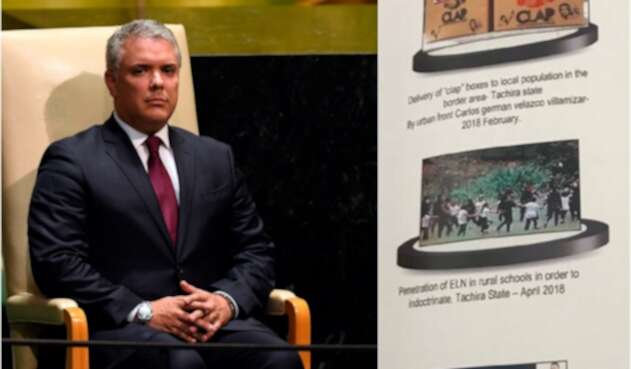 El presidente Iván Duque y las fotos que presentó en la ONU, en Nueva York (Estados Unidos)