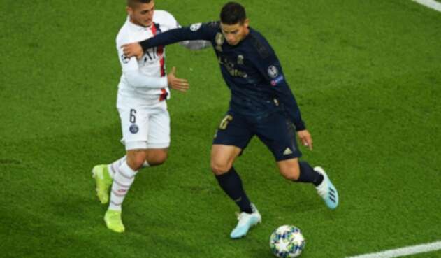 James Rodríguez jugó con el Real Madrid ante el PSG James Rodríguez jugó con el Real Madrid en Champions