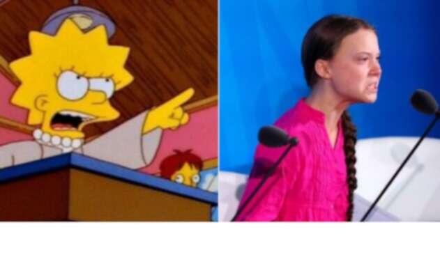 Lisa Simpson y Greta Thunberg