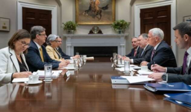 Reunión Mike Pence, Mike Pompeo, Marcelo Ebrard