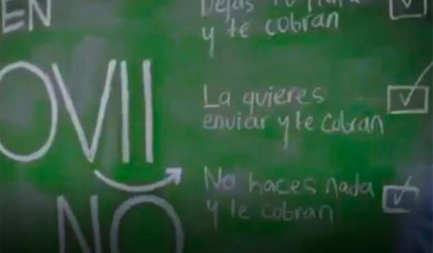 Imagen del comercial de Movii que no fue visto en TV