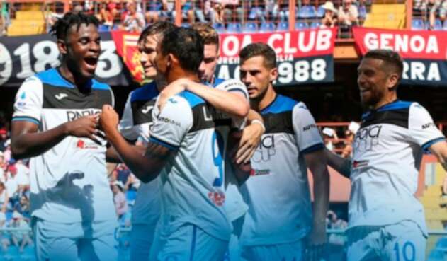 Duván Zapata y Luis Fernando Muriel celebrando el triunfo ante Génova Duván Zapata y Luis Fernando Muriel celebrando el triunfo ante Génova