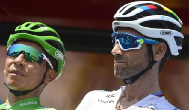 Nairo Quintana y Alejandro Valverde