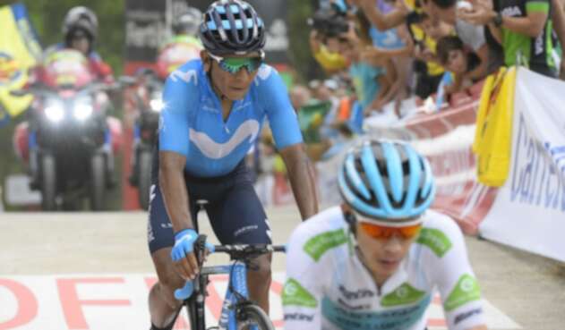 Nairo Quintana y Miguel Ángel López, ciclistas colombianos