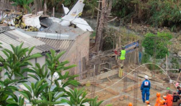 La avioneta que cayó en Popayán, causando la muerte de siete personas