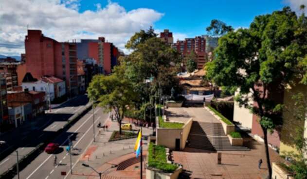 Panorámica de la Universidad Javeriana, en Bogotá