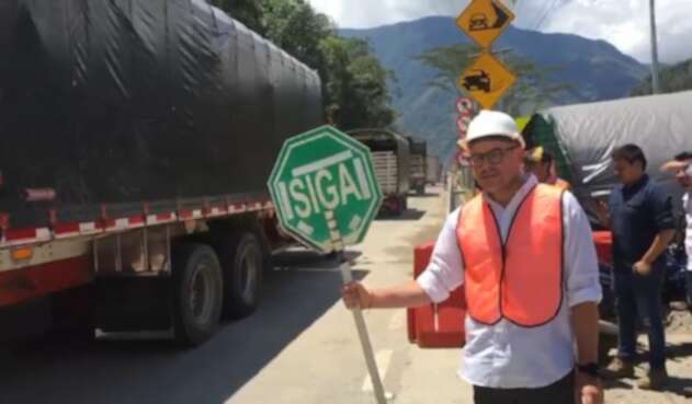 Vía al Llano a la altura del Kilómetro 58