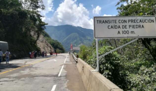 Vía al Llano en el kilómetro 58
