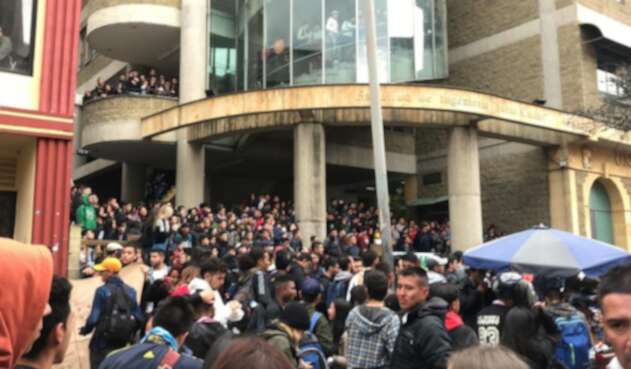 Concentración en la Universidad Distrital de Bogotá.