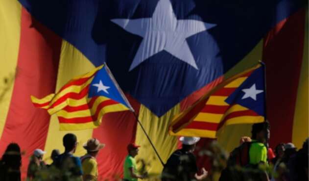 Protestas en Cataluña exigiendo la independencia de España.