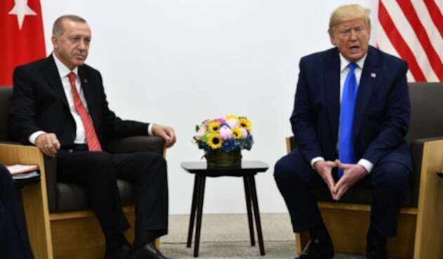 Recep Tayyip Erdogan, presidente turco, y su par estadounidense, Donald Trump