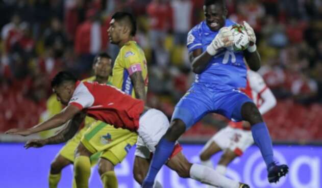 Geovanni Banguera en partido Santa Fe vs Huila Geovanni Banguera en partido Santa Fe vs Huila
