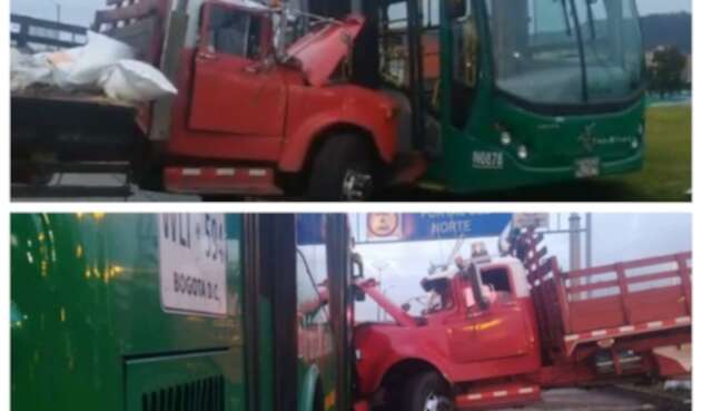 Accidente en la Autopista Norte de Bogotá
