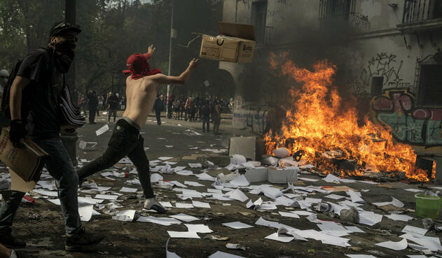 Violentas protestas en Chile