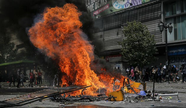 Violentas protestas en Chile