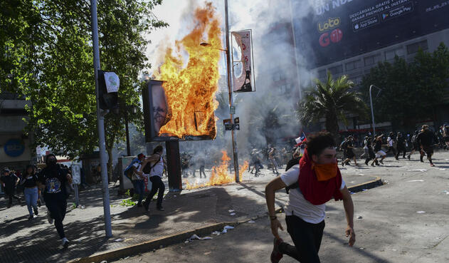 Violentas protestas en Chile