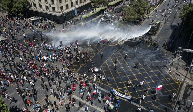Violentas protestas en Chile
