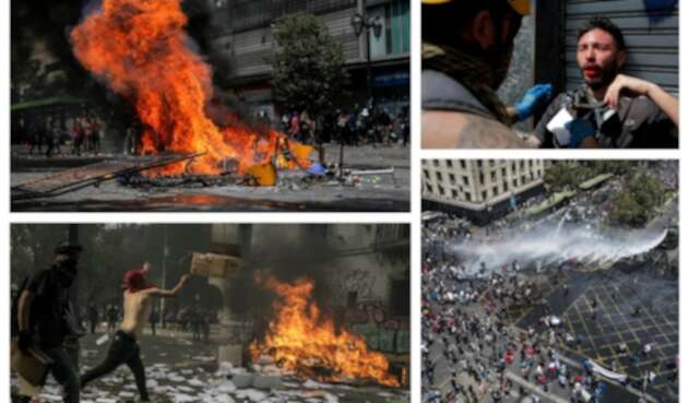 Violentas protestas en Chile