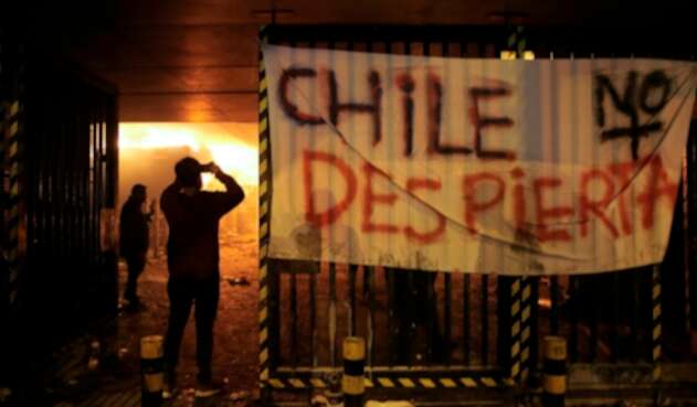 Las protestas en Santiago de Chile, capital del país