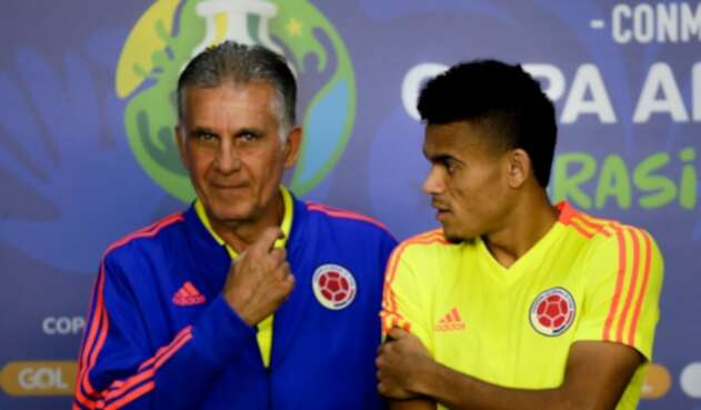 Carlos Queiroz y Luis Díaz - Selección Colombia