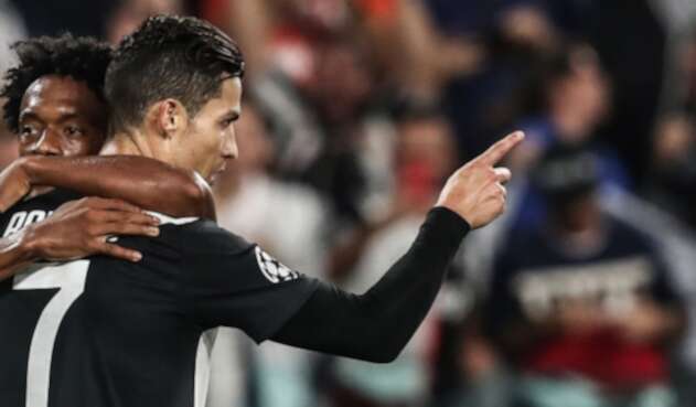 Cristiano Ronaldo y Juan Guillermo Cuadrado en Champions. Cristiano Ronaldo y Juan Guillermo Cuadrado con la Juventus