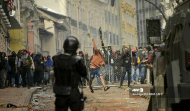 Protestas violentas en Ecuador