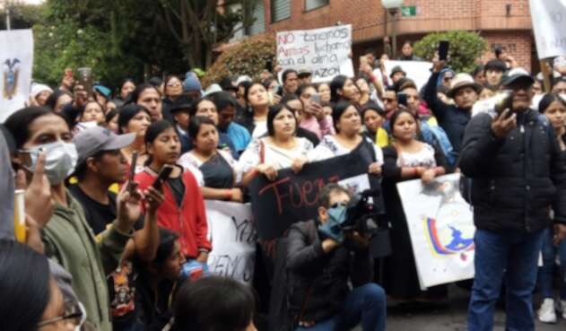 En la Embajada de Ecuador, en Bogotá, no había funcionarios