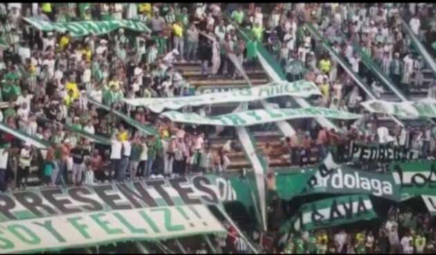 Caída de hinchas del Nacional