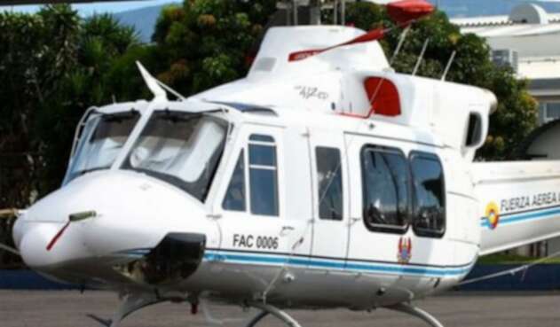 Helicóptero de la FAC accidentado