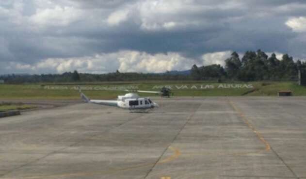 Helicóptero que llevó al papa Francisco