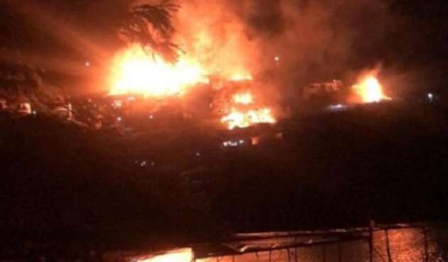 Incendio en Taganga Incendio en Taganga