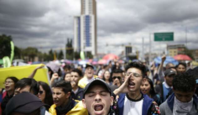 Marchas de estudiantes en Bogotá Marchas de estudiantes en Bogotá
