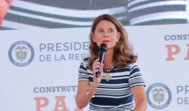 Marta Lucía Ramírez, vicepresidenta de la República, en Uribia (La Guajira), el 13 de octubre de 2018