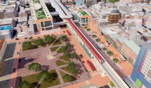Un render del Metro de Bogotá