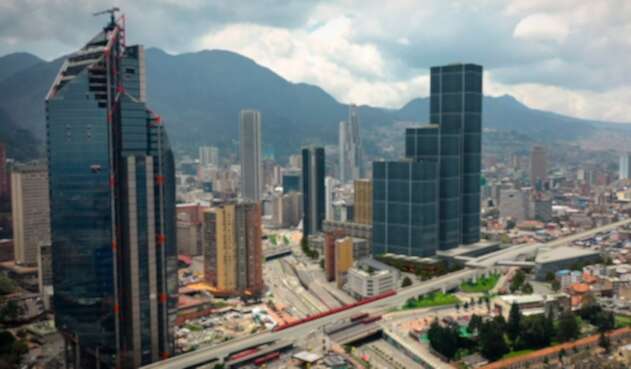 Un render del Metro de Bogotá cruzando la calle 26