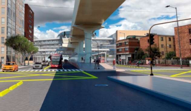 Un render del Metro de Bogotá